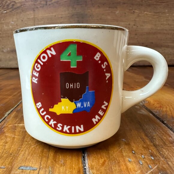 Boy Scout Mug Region 4 Buckskin Men Ohio KY WV - Picture 1 of 6